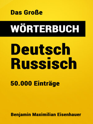 cover image of Das Große Wörterbuch Deutsch--Russisch